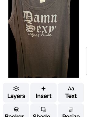 Damn Sexy Hips & Curves Women's Black Tank Top